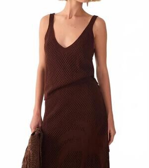 NEW DRESS TO oásis tank top in cedar brown